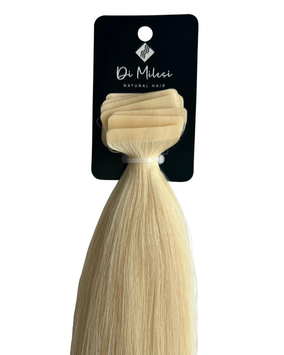 Regular Tape-In Hair Extensions ICE Ice Blonde (Ultra Light Cool ...