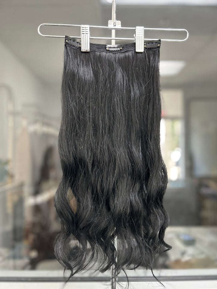 Black B. Wavy Clip-In 18/20" - Di Milesi | Hair Extensions with high quality