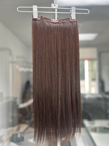 Extensiones de clip rubias rectas