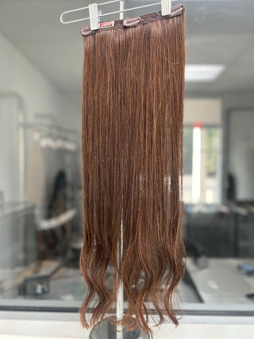 Extensiones de clip rubias rectas