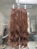 Extensiones de clip rubias rectas