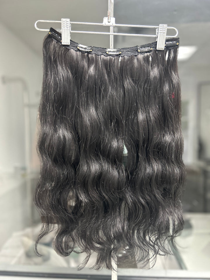 Black B. Wavy Clip-In 18/20" - Di Milesi | Hair Extensions with high quality