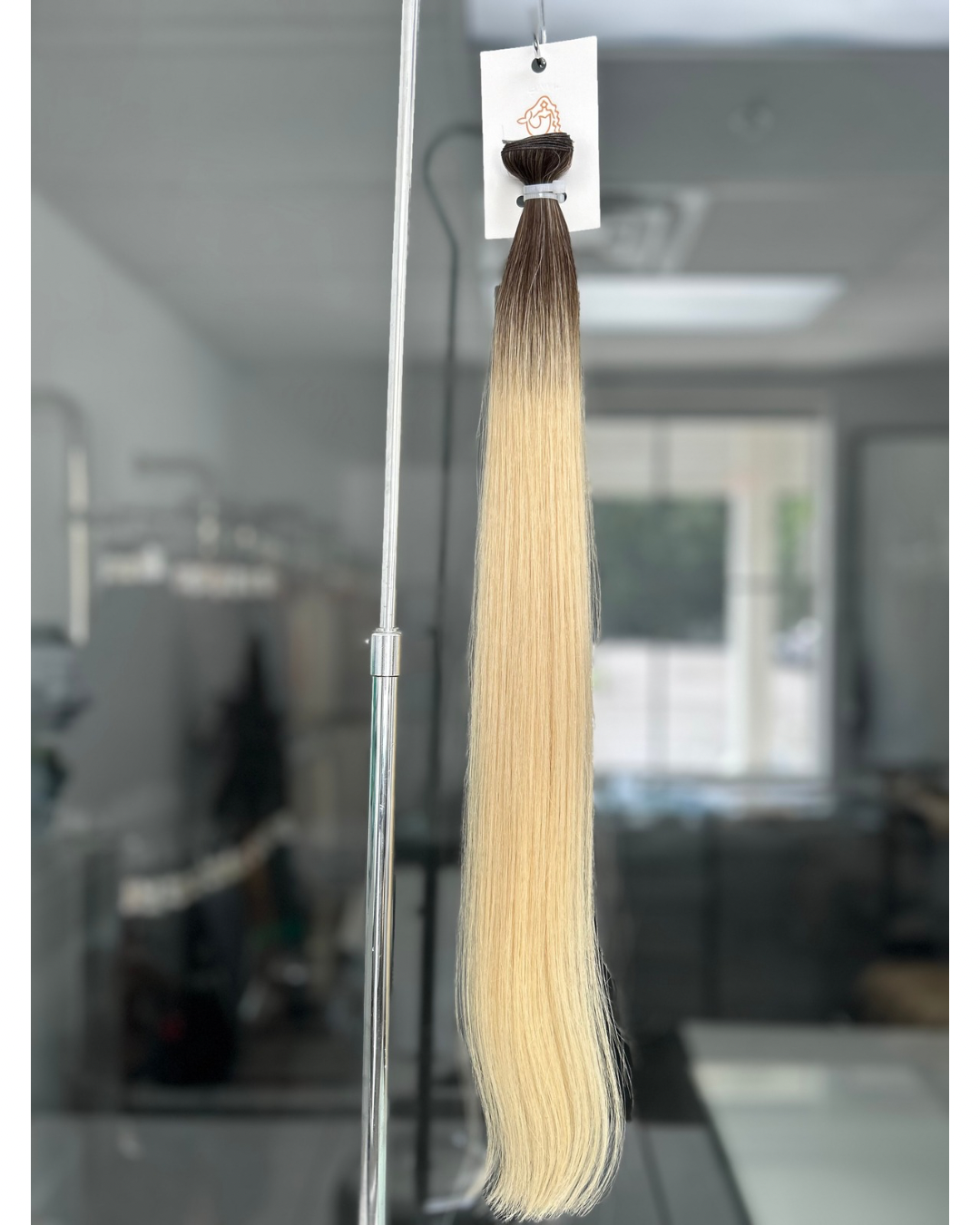Slim Weft Hair Extensions MOB Rooted Light Blonde (Soft Shadow Root ...